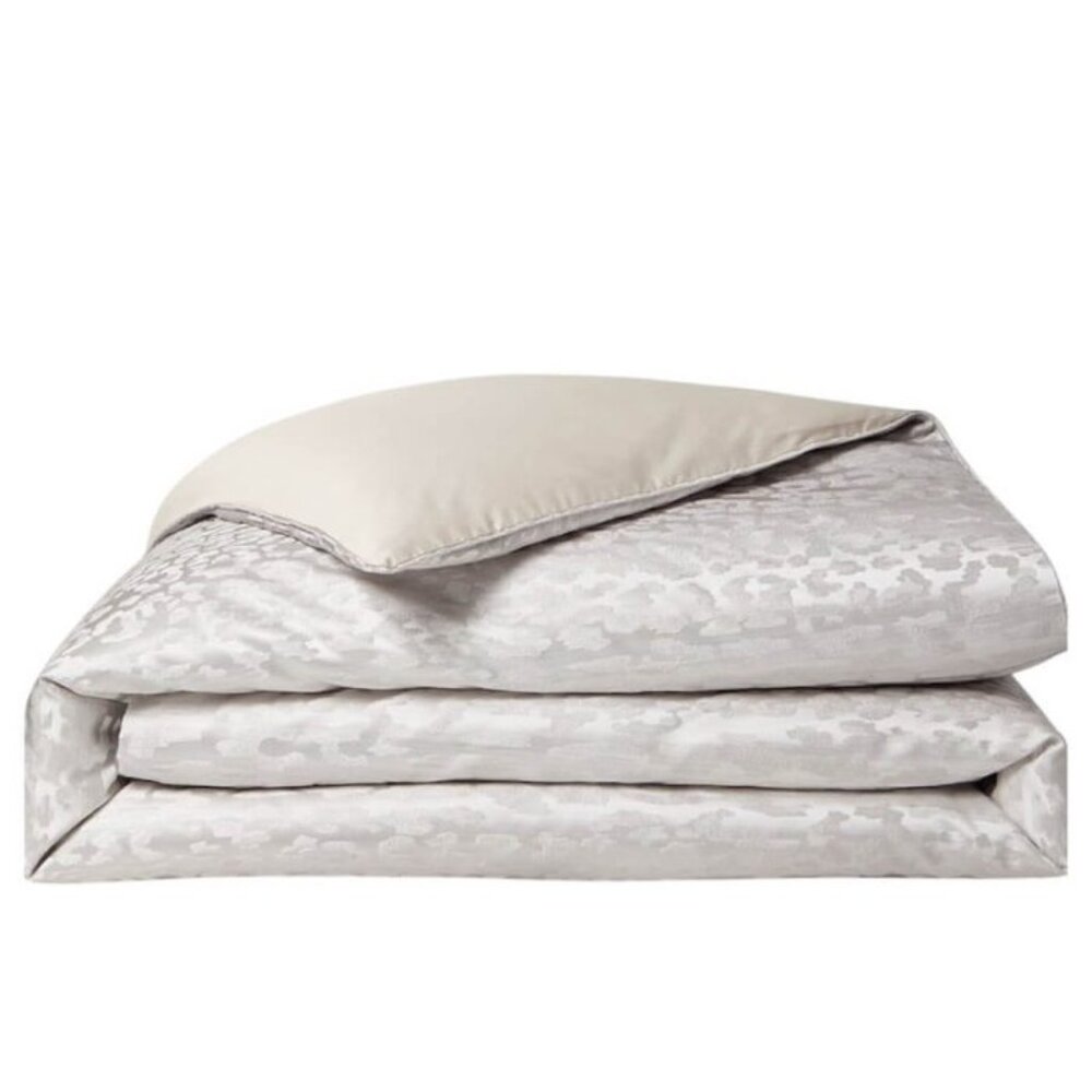 Hudson Park Animale Stripe King Duvet Cover Taupe